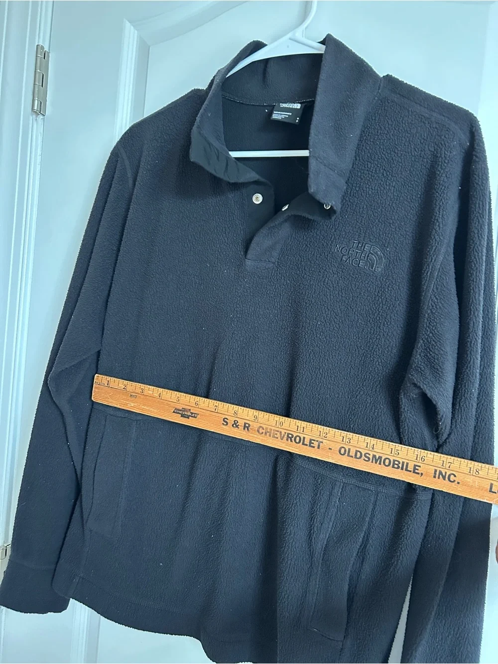 The North Face Black Snap-Front Fleece Pullover